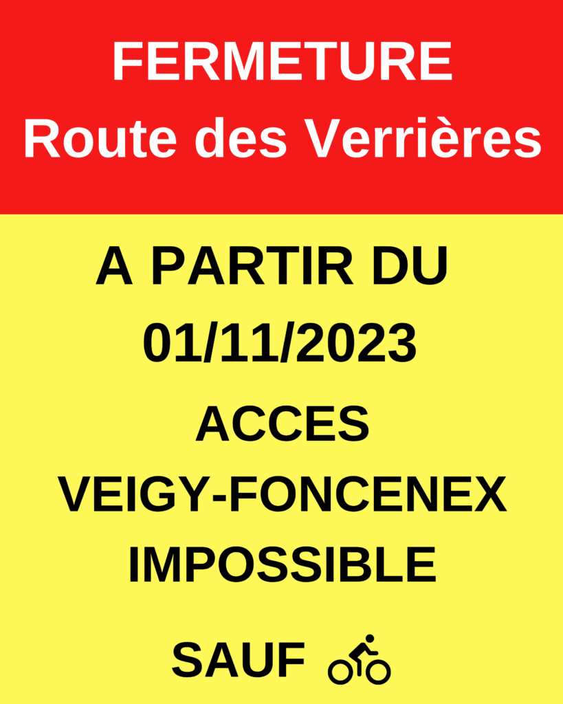 fermeture route des Verrières