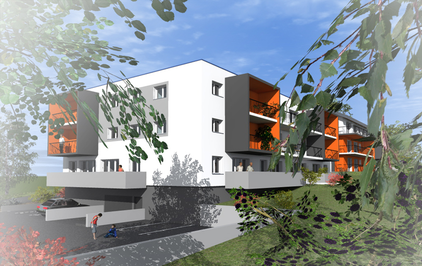 Vue 3D de la résidence L'Écluse à Loisin