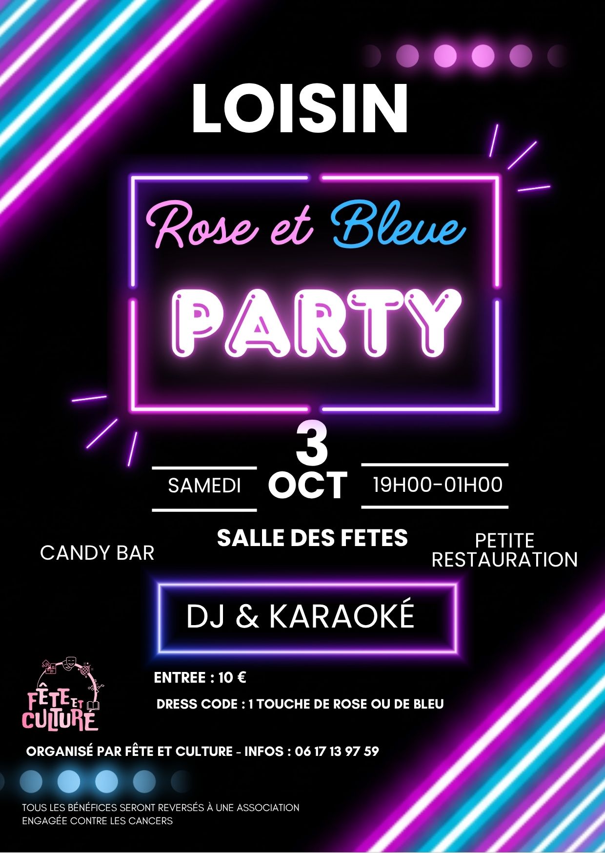 Rose et Bleue Party – samedi 3 octobre